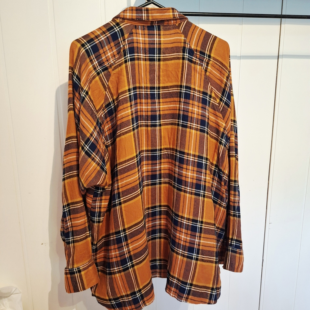Vanilla Star Orange Brown Plaid Size 2XL Very Good Condition Perfect For Fall - Picture 2 of 3